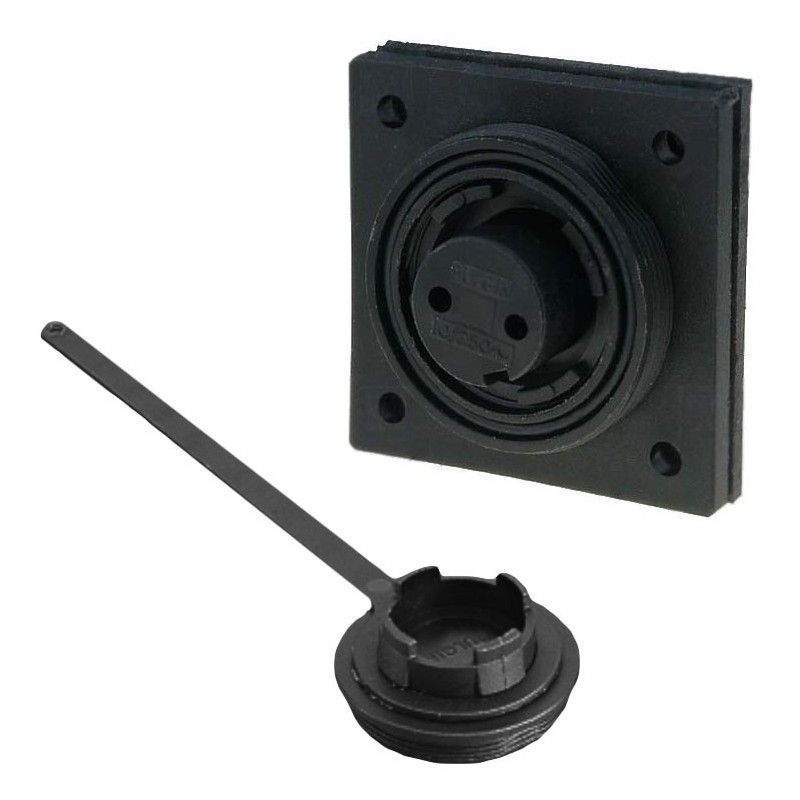 Bulgin Connector with low profile flange socket 2 Pins N50523027360