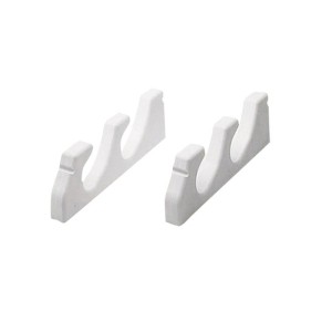 Pair Storage racks for 2 fishing rods each 222x23xh63mm White LZ31527