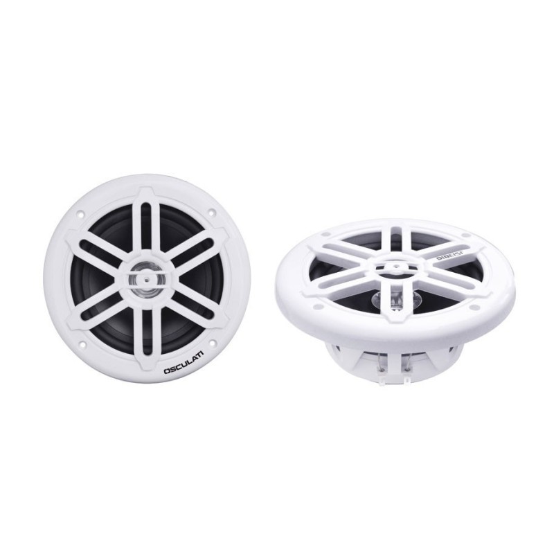 Couple Ultra-thin white stereo speakers 5.25 40x2W Rms 80-20000Hz 90dB OS2974301