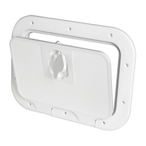 White polyethylene box with door and locker 280x180mm OS2031000