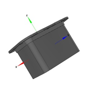 White polyethylene box with door and locker 280x180mm OS2031000