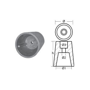 Anodo di Zinco ad Ogiva per Linea Asse Radice Base 73mm N80605830195-18%