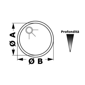 Lavello tondo inox Ø285xh180mm Senza piletta OS5018735-30%