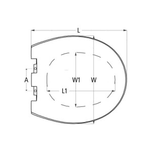 Plastic Toilet Seat Large Comfort Model 400x365mm MT1320032