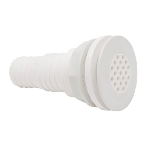 Scarico bianco per pozzetti a filo con reticella 117xØ47mm OS1739550-0%