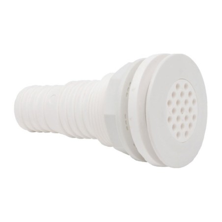 Scarico bianco per pozzetti a filo con reticella 117xØ47mm OS1739550-0%