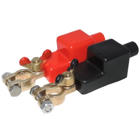 Seatop Pair of bronze clamps with stainless steel screws + terminal covers for batteries N51420001132