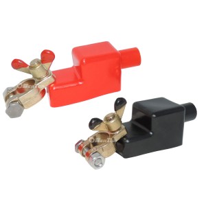 Seatop Pair of bronze clamps with stainless steel screws + terminal covers for batteries N51420001132
