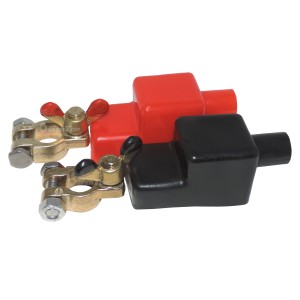 Seatop Pair of bronze clamps with stainless steel screws + terminal covers for batteries N51420001132