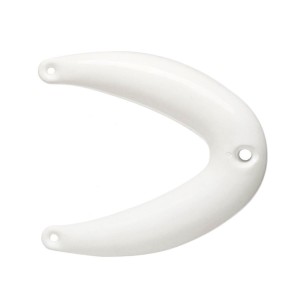White Rugged PVC bowbuoy 55x51cm with three eyelets N12002804176BI