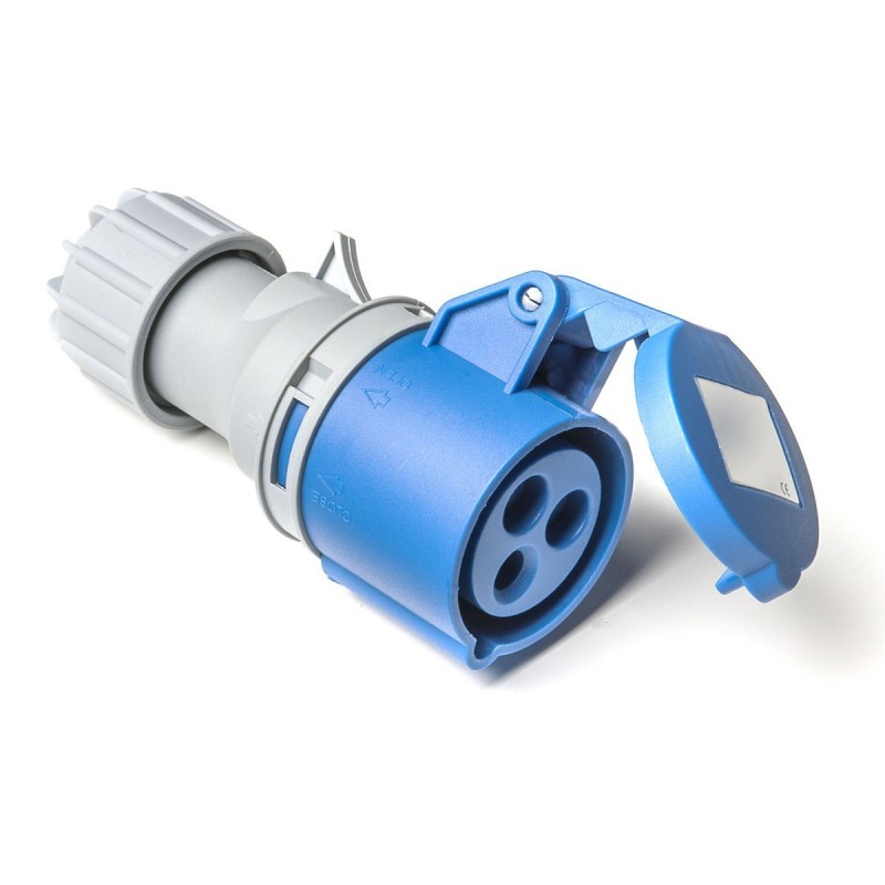 Female Power CEE plug 16A 230V IP44 130x50mm with cover N50523527249