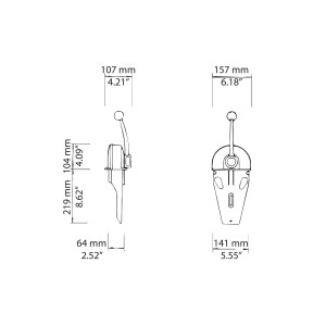 Ultraflex B103 Scatola comando monoleva 157x104mm UT37923K-25%