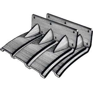 Auto Trim pair polyethylene flaps 255x210mm for hulls up to 6m OS5164000