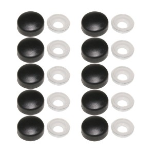Kit 10 pezzi Sottovite con copritesta in nylon Nero per viti Ø3,5-4,2mm N44590097010N-0%