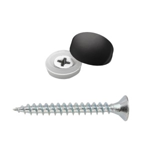 Kit 10 pezzi Sottovite con copritesta in nylon Nero per viti Ø3,5-4,2mm N44590097010N-0%