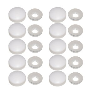 White Nylon finishing washer with snap-on cover 3,5-4,2mm 10pcs N44590097010