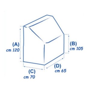 Telo Copriconsolle Impermeabile M 120/105x70x65cm N90214044054-15%