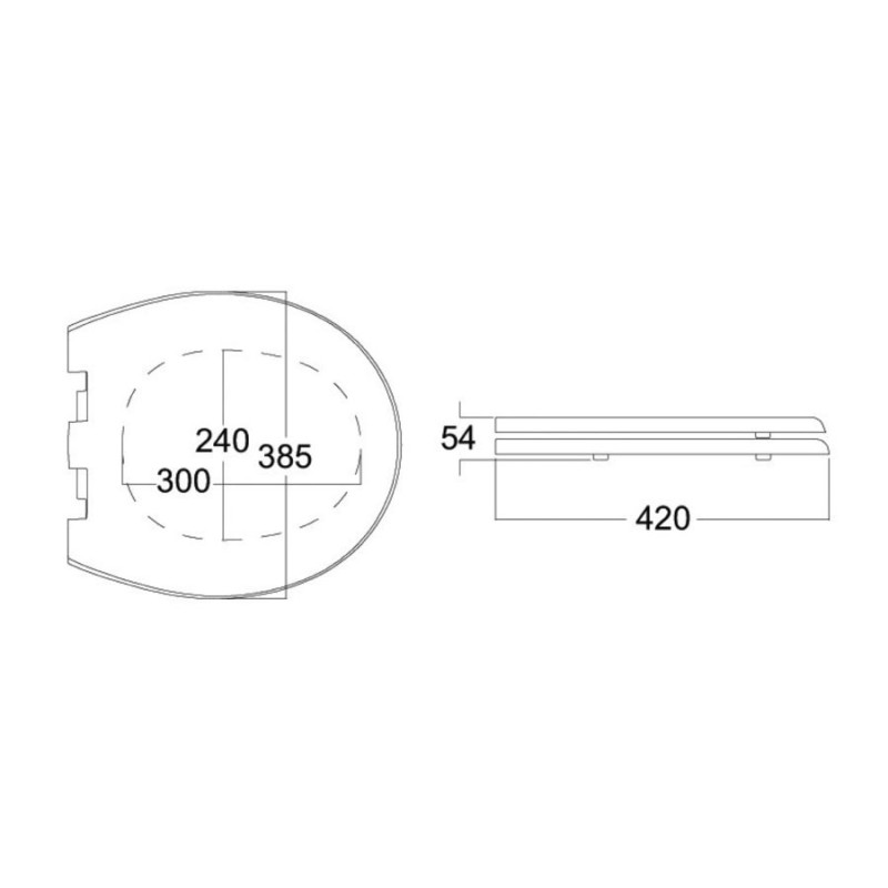 Coprisedili di ricambio per wc elettrici TECMA Silence Plus Profondità 42cm OS5022690-28%