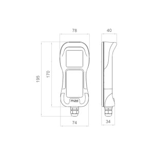 MZ ELECTRONIC 10-32V Handheld Up-Down windlass remote control N12702001519