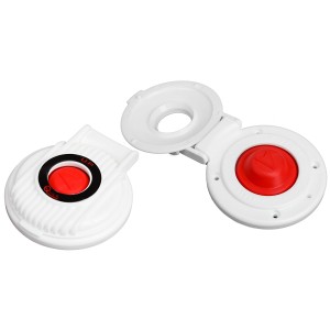 Quick Up footswitch 900U Red Push Button White cover Q900UW