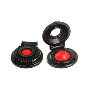 Quick Up footswitch 900U Red Push Button Black cover Q900UB