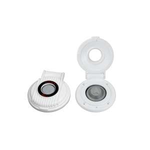 Quick down footswitch 900D Grey Push button White cover Q900DW