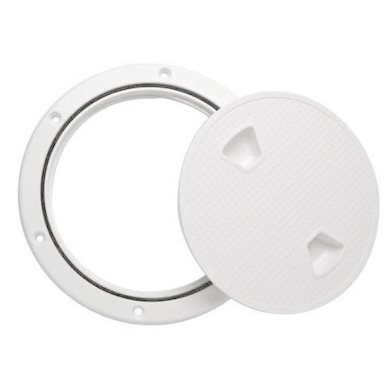White SEAPORT Screw-on inspection Deck Plate Ø143/101mm MT4000083