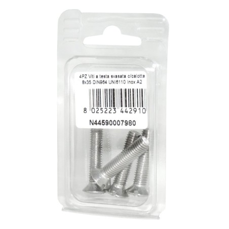 DIN 964 UNI 6110 A2 Stainless Steel Screws flare ball-head 8x35mm 4Pcs N44590007980
