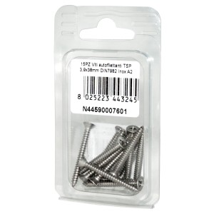DIN7982 Stainless steel flat self-tapping countersunk screws 3.9x38mm 15pcs N44590007601