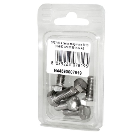 DIN993 St. Steel A2 Flat Hex Head Screws 8x20mm 6pcs N44590007819