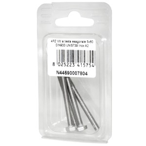 DIN993 Stainless Steel A2 Flat Hex Head Screws 5x60mm 4pcs N44590007804