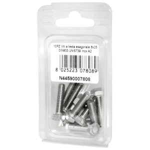 DIN993 Stainless Steel A2 Flat Hex Head Screws 6x25mm 10pcs N44590007808