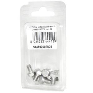 DIN993 Stainless Steel A2 Flat Hex Head Screws 6x10mm 10pcs N44590007805