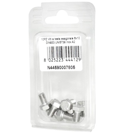 DIN993 Stainless Steel A2 Flat Hex Head Screws 6x10mm 10pcs N44590007805