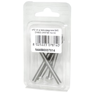 DIN993 Stainless Steel A2 Flat Hex Head Screws 6x60mm 4pcs N44590007814