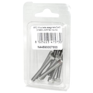 DIN993 Stainless Steel A2 Flat Hex Head Screws 5x40mm 8pcs N44590007800