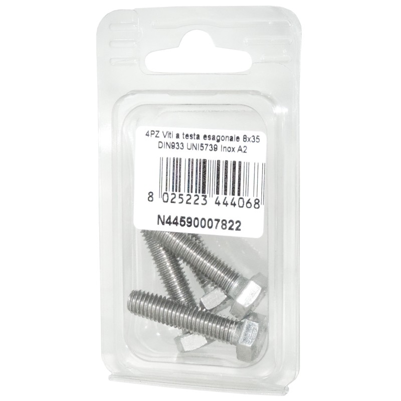 DIN993 Stainless Steel A2 Flat Hex Head Screws 8x35mm 4pcs N44590007822