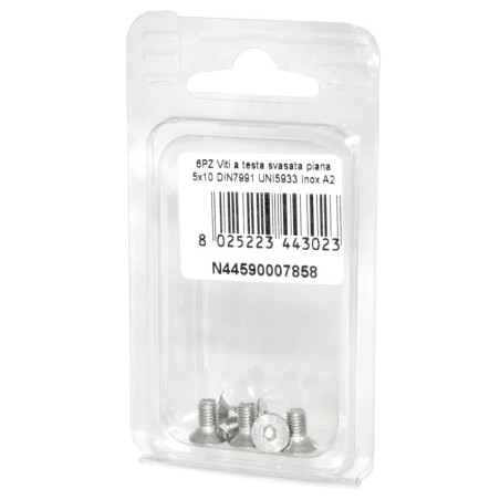 DIN7991 Stainless Steel A2 Flat Countersunk Head Allen Screws 5x10mm 6pcs N44590007858