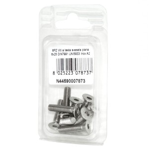 DIN7991 Stainless Steel A2 Flat Countersunk Head Allen Screws 6x25mm 8pcs N44590007873