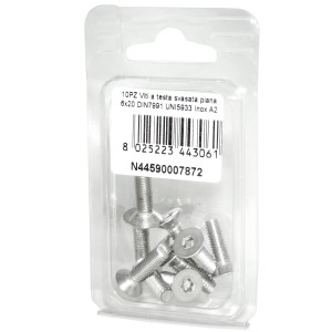 DIN7991 Stainless Steel A2 Flat Countersunk Head Allen Screws 6x20mm 10pcs N44590007872