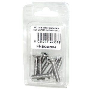 DIN7991 Stainless Steel A2 Flat Countersunk Head Allen Screws 6x30mm 8pcs N44590007874