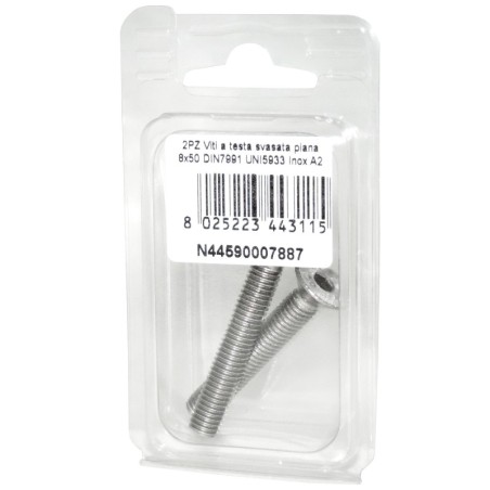 DIN7991 Stainless Steel A2 Flat Countersunk Head Allen Screws 8x50mm 2pcs N44590007887