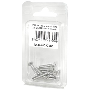 DIN7991 Stainless Steel A2 Flat Countersunk Head Allen Screws 4x25mm 10pcs N44590007853