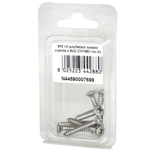 Viti autofilettanti testa svasata calotta a croce DIN7983 4,8x32mm 8pz N44590007699