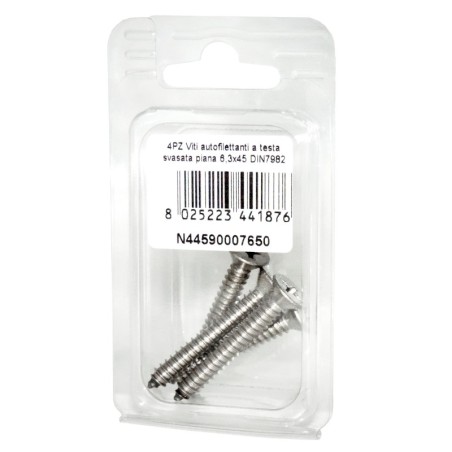 A2 DIN7982 Stainless steel flat self-tapping countersunk screws 6.3x45mm 4pcs N44590007650