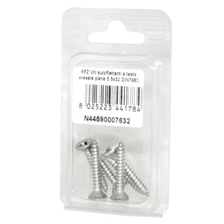 A2 DIN7982 Stainless steel flat self-tapping countersunk screws 5.5x32mm 6pcs N44590007632