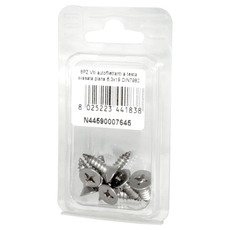 A2 DIN7982 Stainless steel flat self-tapping countersunk screws 6.3x19mm 8pcs N44590007645