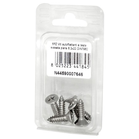 A2 DIN7982 Stainless steel flat self-tapping countersunk screws 6.3x22mm 6pcs N44590007646