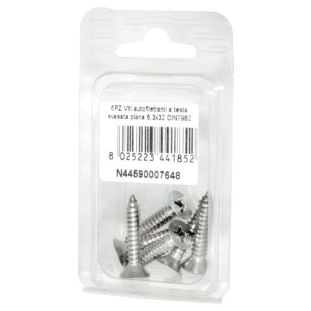 A2 DIN7982 Stainless steel flat self-tapping countersunk screws 6.3x32mm 6pcs N44590007648