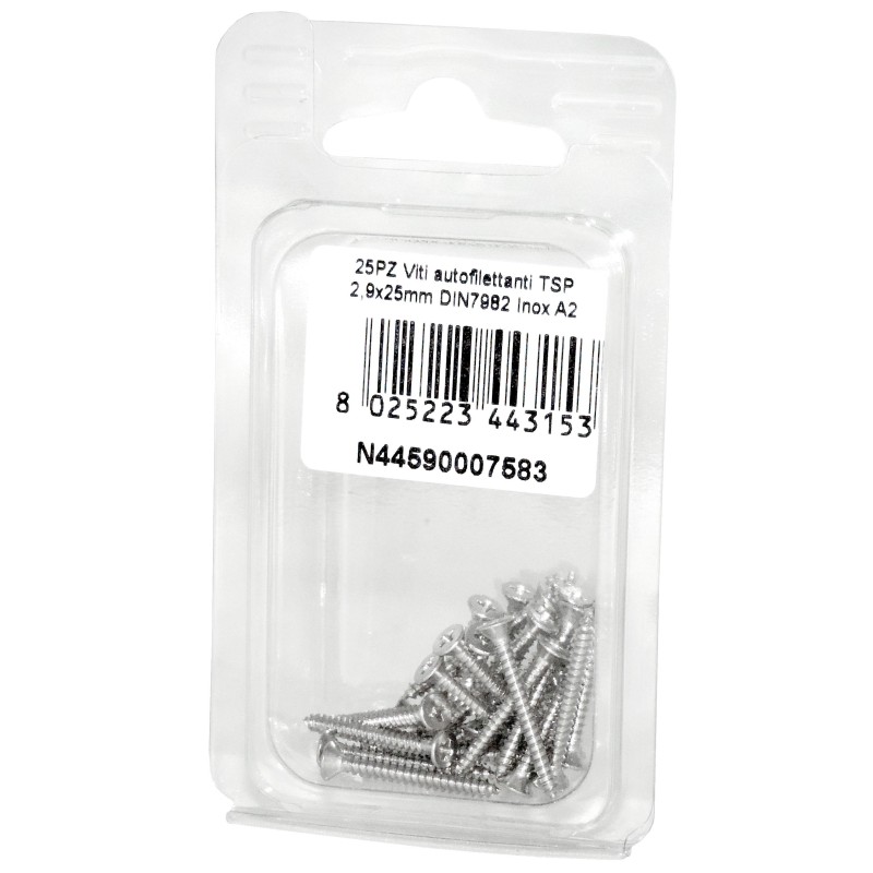 A2 DIN7982 Stainless steel flat self-tapping countersunk screws 2.9x16mm 30pcs N44590007580